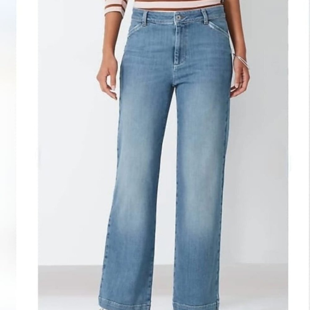 J Jill High Rise Full Leg Denim Jeans